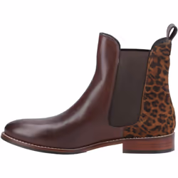) Hush Puppies Colette Suede Women's Leopard Boots - Brown, 5 (Adults'