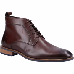 ) Hush Puppies Declan Lace Leather Men's Brown Boots - Brown, 7 (Adults'