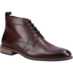 ) Hush Puppies Declan Lace Leather Men's Brown Boots - Brown, 8 (Adults'