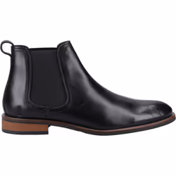 ) Hush Puppies Diego Chelsea Leather Men's Black Boots - Black, 6 (Adults'