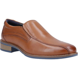 ) Hush Puppies Donovan Leather Men's Tan Slip-On Shoes - Brown, 6 (Adults'