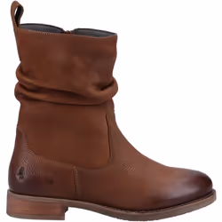 ) Hush Puppies Emilia Leather Women's Tan Boots - Brown, 7 (Adults'