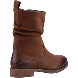 ) Hush Puppies Emilia Leather Women's Tan Boots - Brown, 8 (Adults'