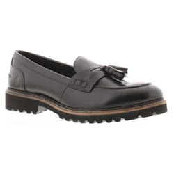 ) Hush Puppies Womens Shoes Loafers Flat Ginny Leather Slip On black UK Size - Black, 3 (Adults'