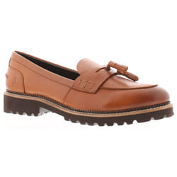 ) Hush Puppies Womens Shoes Loafers Flat Ginny Leather Slip On tan UK Size - Tan, 4 (Adults'