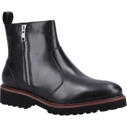 ) Hush Puppies Grace Zip Suede Women's Black Boots - Black, 6 (Adults'