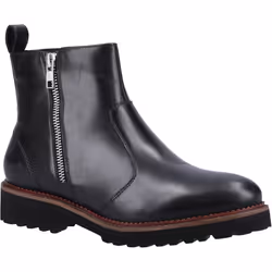 ) Hush Puppies Grace Zip Suede Women's Black Boots - Black, 7 (Adults'