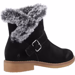 ) Hush Puppies Hannah Suede Women's Black Boots - Black, 4 (Adults'