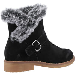 ) Hush Puppies Hannah Suede Women's Black Boots - Black, 4 (Adults'