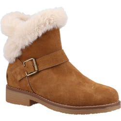 ) Hush Puppies Hannah Suede Women's Tan Boots - Brown, 5 (Adults'