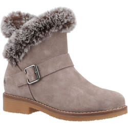 ) Hush Puppies Hannah Suede Women's Taupe Boots - Brown, 7 (Adults'