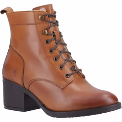 ) Hush Puppies Harriet Leather Women's Tan Boots - Brown, 6 (Adults'
