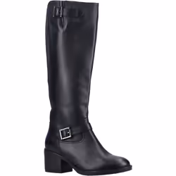 ) Hush Puppies Heidi Leather Women's Black Leather Boots - Black, 4 (Adults'