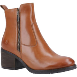 ) Hush Puppies Helena Leather Women's Tan Boots - Brown, 3 (Adults'