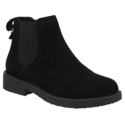 ) Hush Puppies Maddy Wide Suede Women's Black Boots - Black, 5 (Adults'