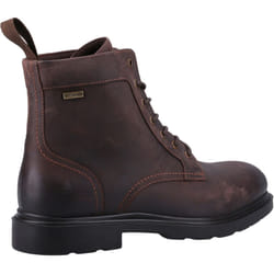 ) Hush Puppies Porter Leather Men's Brown Boots - Brown, 6 (Adults'