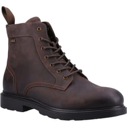 ) Hush Puppies Porter Leather Men's Brown Boots - Brown, 7 (Adults'