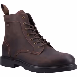 ) Hush Puppies Porter Leather Men's Brown Boots - Brown, 9 (Adults'