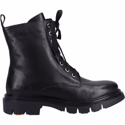 ) Hush Puppies Rhea Leather Women's Black Boots - Black, 3 (Adults'
