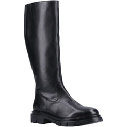 ) Hush Puppies Rowan Leather Women's Black Boots - Black, 3 (Adults'