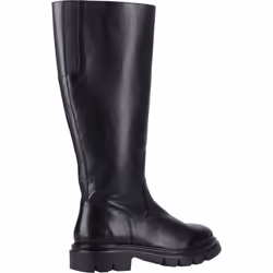 ) Hush Puppies Rowan Leather Women's Black Boots - Black, 4 (Adults'