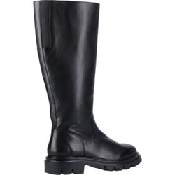 ) Hush Puppies Rowan Leather Women's Black Boots - Black, 4 (Adults'