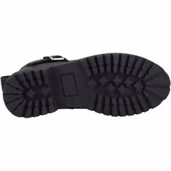 ) Hush Puppies Wakely Leather Women's Black Boots - Black, 7 (Adults'