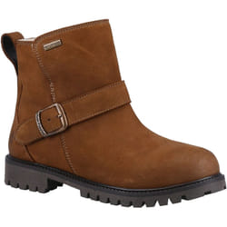 ) Hush Puppies Wakely Leather Women's Tan Boots - Brown, 6 (Adults'