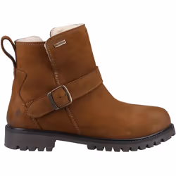 ) Hush Puppies Wakely Leather Women's Tan Boots - Brown, 6 (Adults'