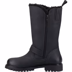 ) Hush Puppies Winnie Leather Women's Black Boots - Black, 5 (Adults'