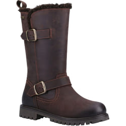 ) Hush Puppies Winnie Leather Women's Brown Boots - Brown, 7 (Adults'