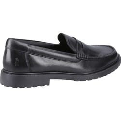) Hush Puppies Verity Slip On Leather Women's Black Loafers - Black, 3 (Adults'