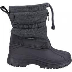 , Black) Bathford Black Kids Toggle & Zip Snow Boots - 8 (Adults'