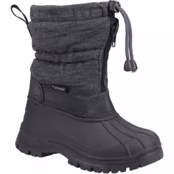 , Black) Bathford Black Kids Toggle & Zip Snow Boots - 8 (Adults'