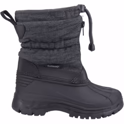 , Black) Bathford Black Kids Toggle & Zip Snow Boots - 8.5 (Adults'