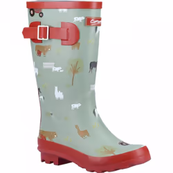 , Farm) Farmyard Junior Farm Kids Fun Print Wellies - 12 (Children's