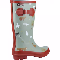 , Farm) Farmyard Junior Farm Kids Fun Print Wellies - 2 (Children's