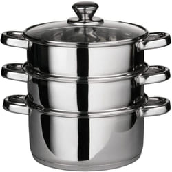Prima Euro 3 Tier Steamer with Glass Lid