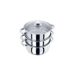 24cm 3 Tiers Steamer with Glass Lid