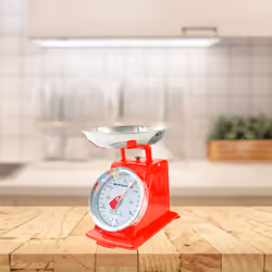 3kg Red Mechanical Kitchen Scales Traditional Retro Scales With Bowl