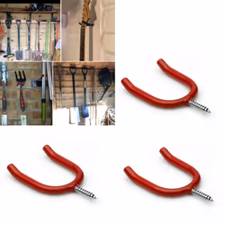 3 hooks Garage Tool Wall Storage set Tools Hanger Shed Garden Drill Spade