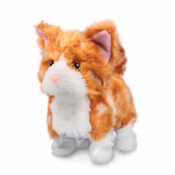 Animigos Ginger Kitten Walks & Meows Interactive Plush Pet Cat