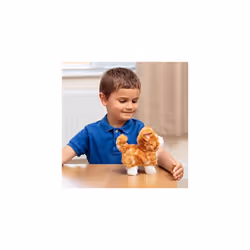 Animigos Ginger Kitten Walks & Meows Interactive Plush Pet Cat