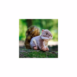 Animigos World of Nature Squirrel Soft Toy Grey