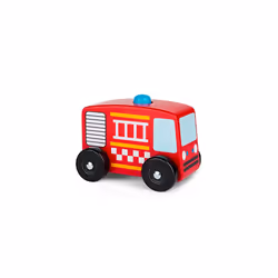 37878 Wooden Sound & Play FIRE Engine Truck, Assorted Designs and Colours