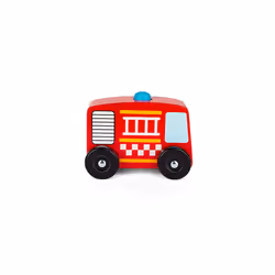 37878 Wooden Sound & Play FIRE Engine Truck, Assorted Designs and Colours