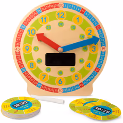 Tobar Wooden Play and Learn Educational Clock and Game