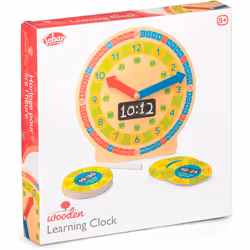 Tobar Wooden Play and Learn Educational Clock and Game