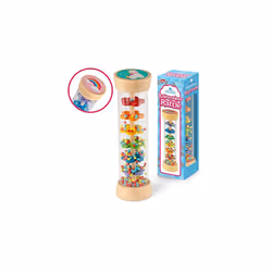Painted Wooden Rainmaker Rattle Toy,Assorted Designs and Colours,38200
