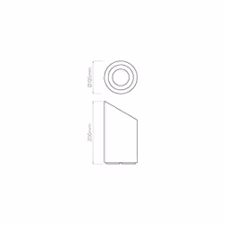 4523 Marasino Table/Floor Uplighter White Plaster, small